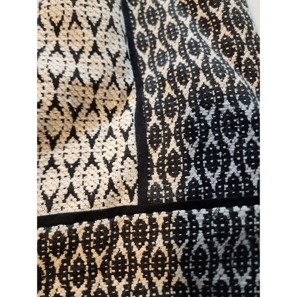 J Crew Women's Textured Block Print Black White Geometric Pattern Size 10 Skirt - Picture 8 of 10